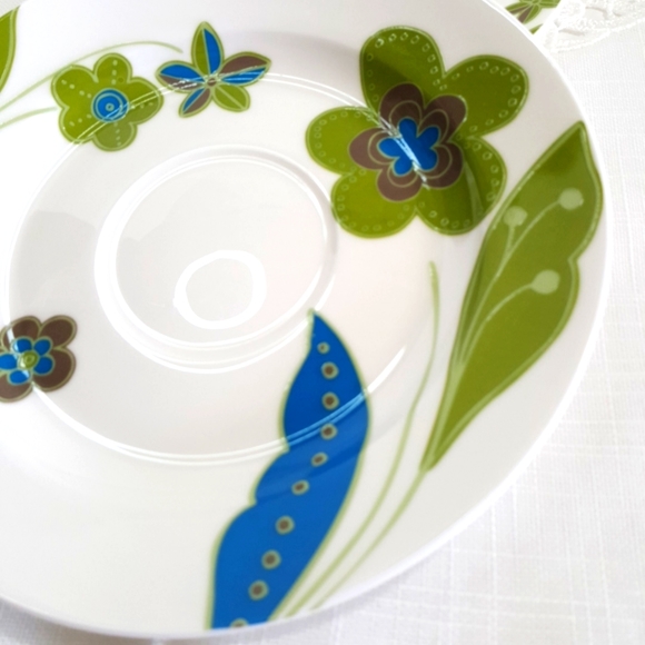 Pair Teacup Saucer AQUA GARDEN, Set of 2 - Picture 9 of 12